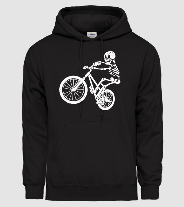 Biciclist schelet model negru pe tricou