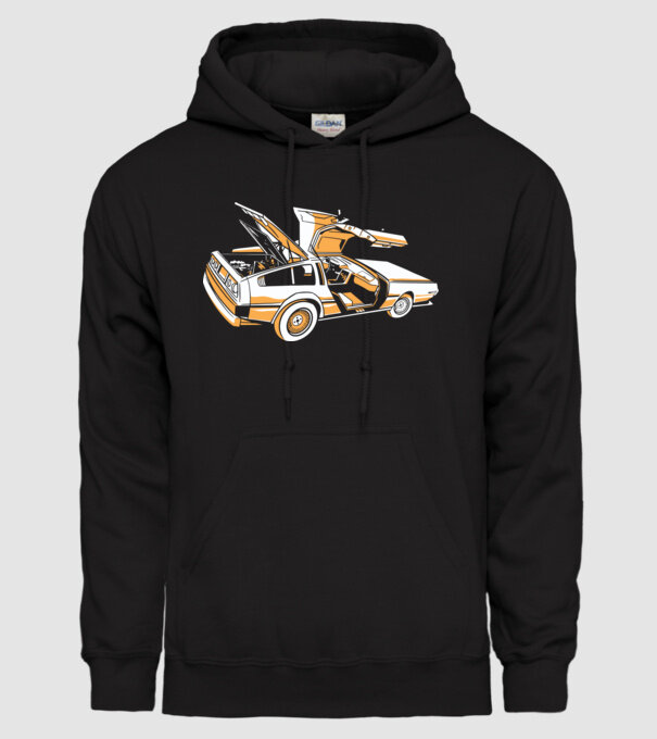 Delorian Înapoi în viitor model negru pe tricou