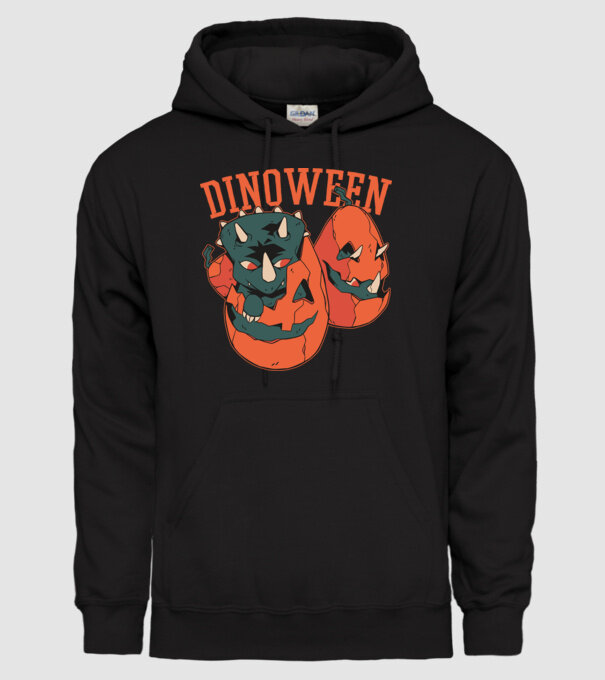 Dinoween model negru pe tricou