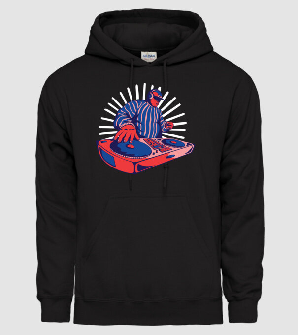 DJ disc jockey model negru pe tricou