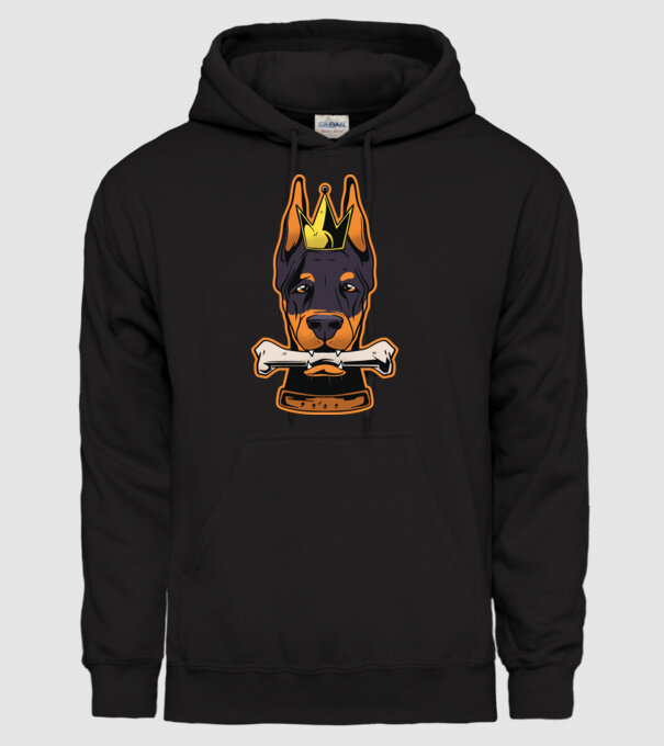 Rege Doberman model negru pe tricou
