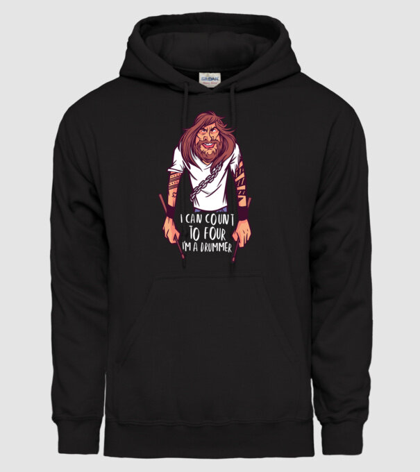 Baterist model negru pe tricou