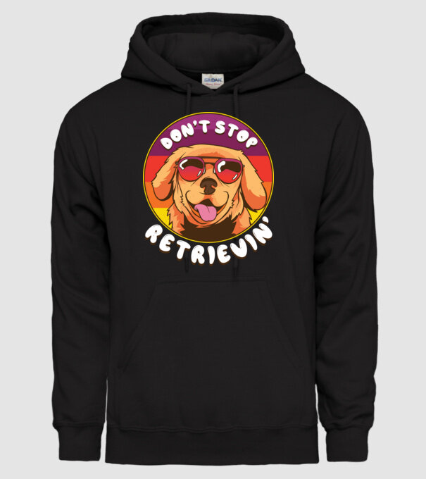 'Don''t stop Retrievin''' model negru pe tricou