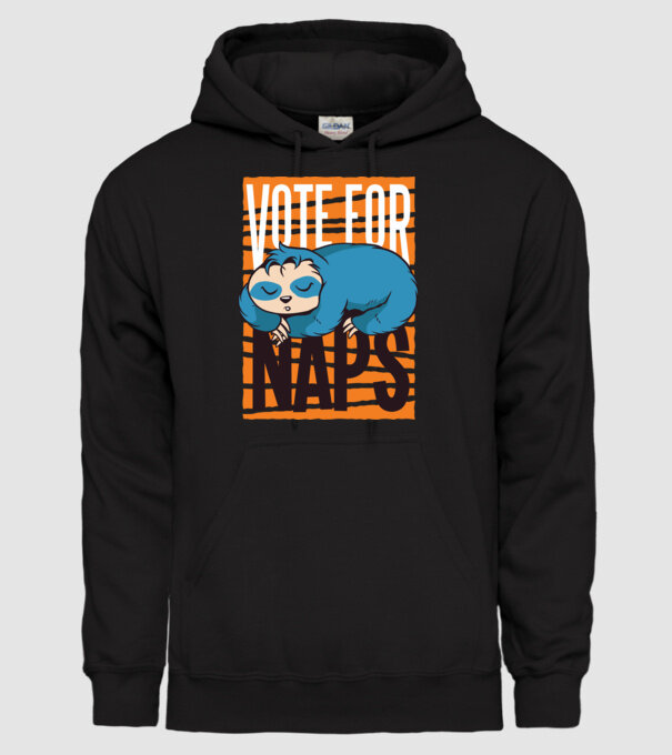 Votez pentru relaxare Leneș model negru pe tricou