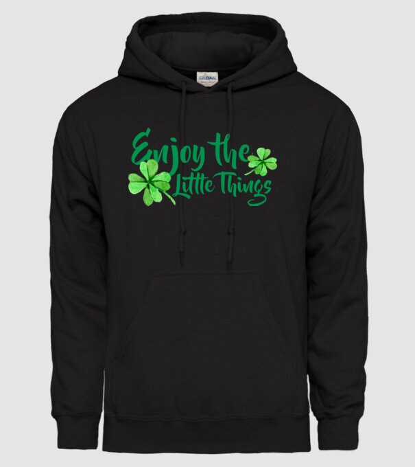 Enjoy the little things model negru pe tricou