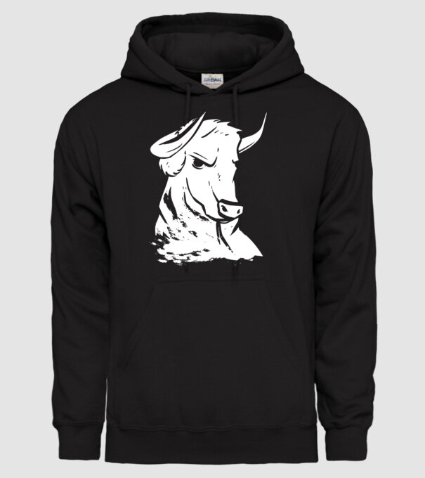 Taur puternic model negru pe tricou
