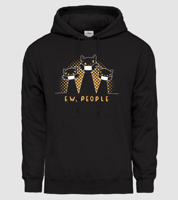 ew, people model negru pe tricou