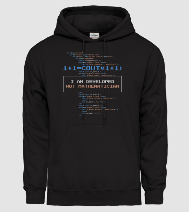 Tricou pentru developeri model negru pe tricou