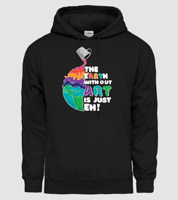Pământ Artă model negru pe tricou