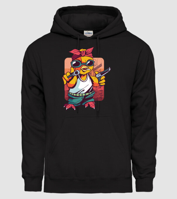 Pui Gangster model negru pe tricou