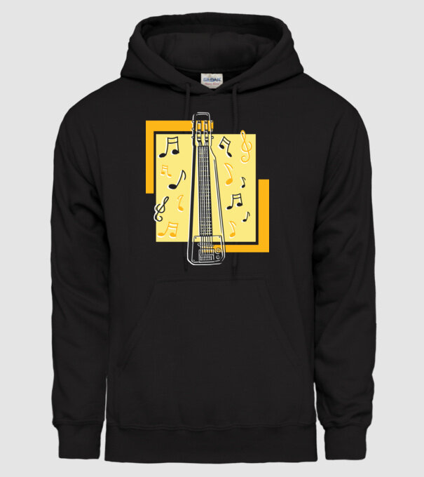 Tricou chitarist model negru pe tricou