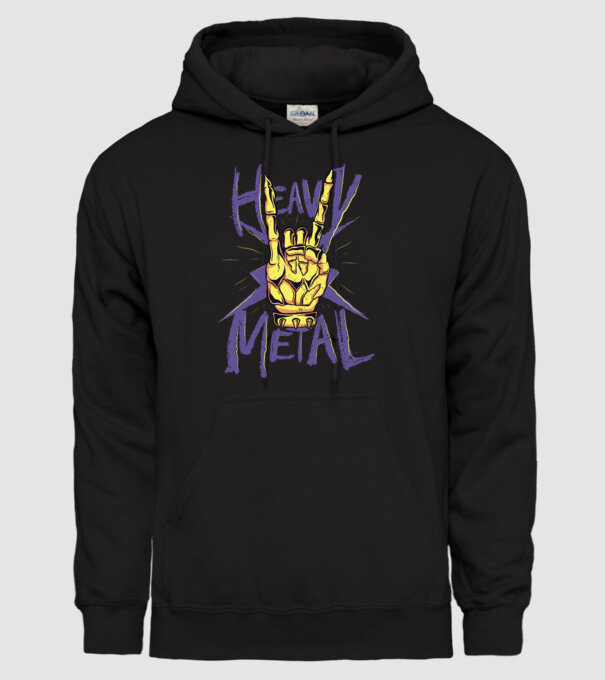 Heavy Metal model negru pe tricou