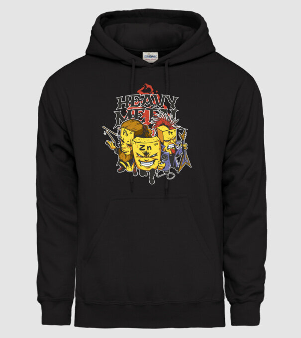 Elemente Heavy Metal model negru pe tricou