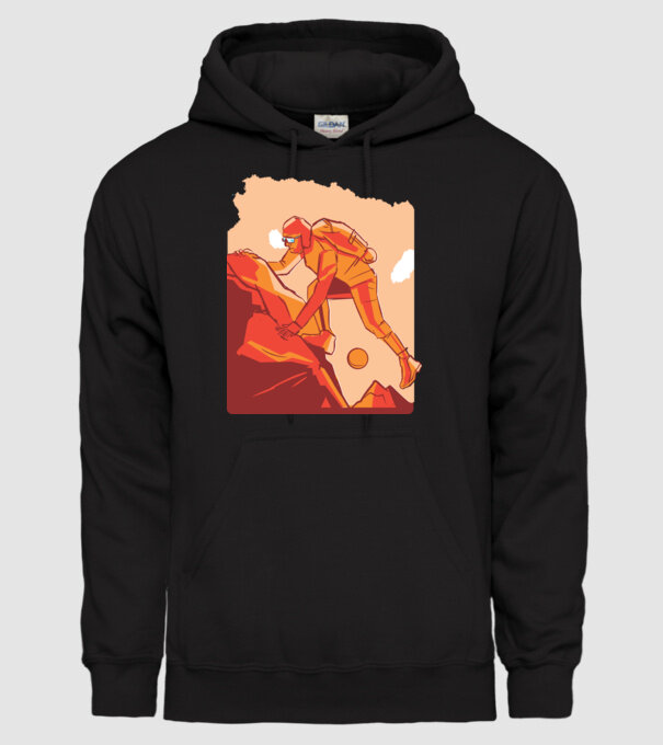 Alpinism model negru pe tricou