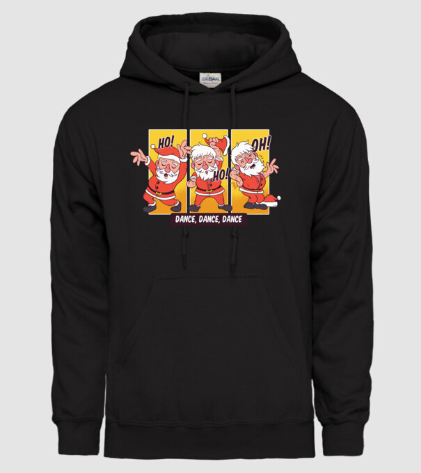 Hohoho dans Moș Crăciun model negru pe tricou