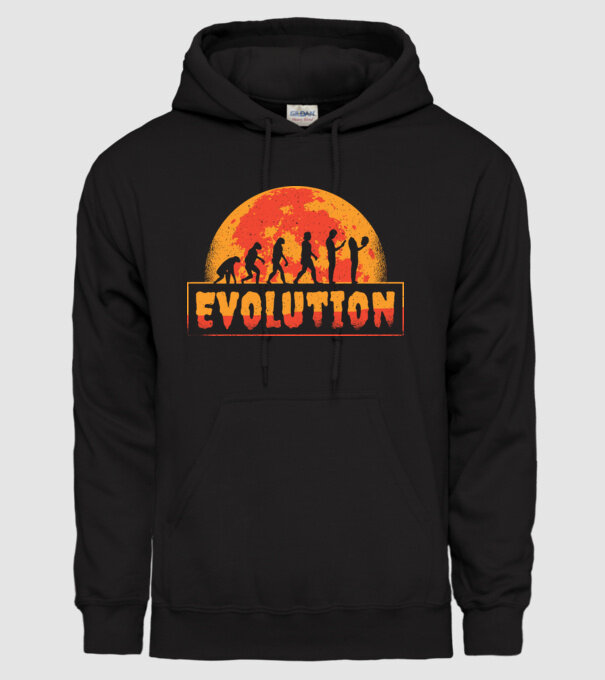 Evoluție Horror model negru pe tricou