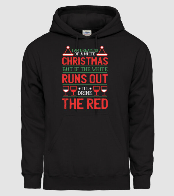 I am dreaming of a white Christmas model negru pe tricou