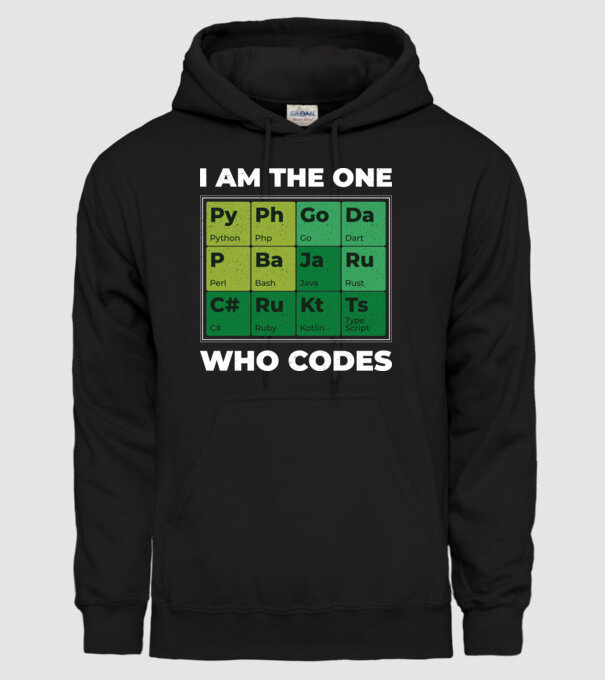 I am the one who codes tricou amuzant programator model negru pe tricou