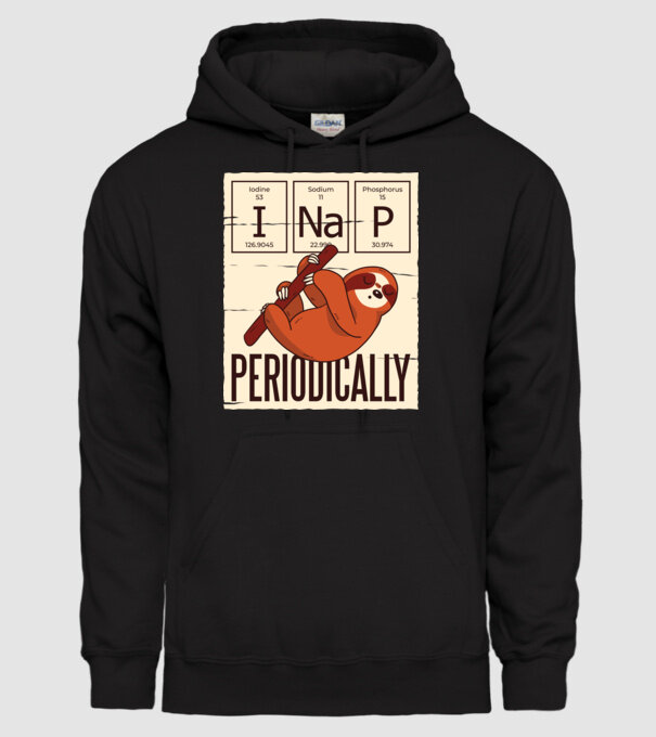 I NaP Periodic tricou leneș model negru pe tricou