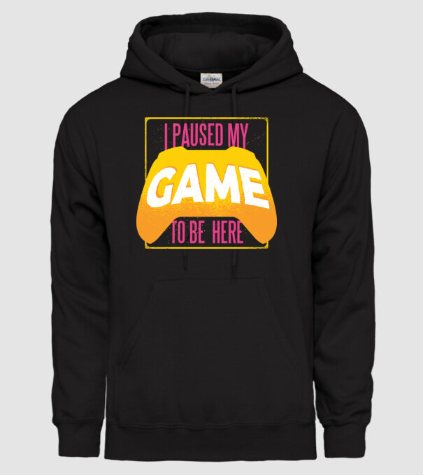 I paused my game to be here tricou amuzant Gamer model negru pe tricou