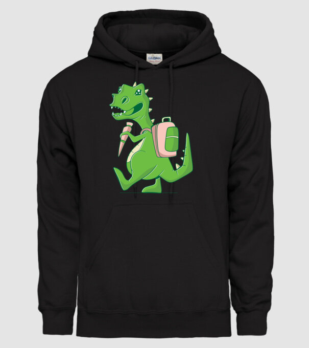 Elev Dino model negru pe tricou