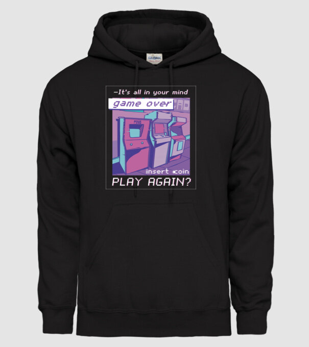 Sala de jocuri Retro Arcade model negru pe tricou