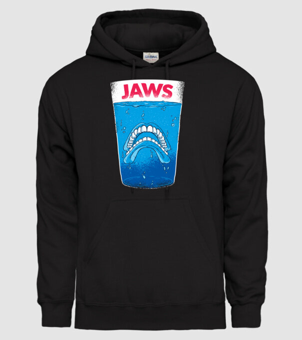 Jaws dinți tricou parodie model negru pe tricou