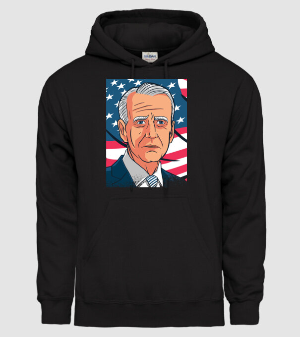 Joe Biden USA model negru pe tricou