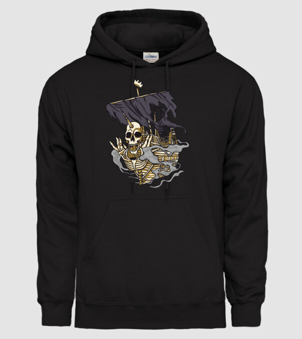 Nava piraților model negru pe tricou