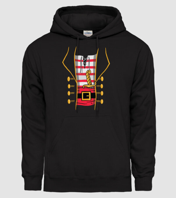 Costum de pirat pentru Halloween model negru pe tricou