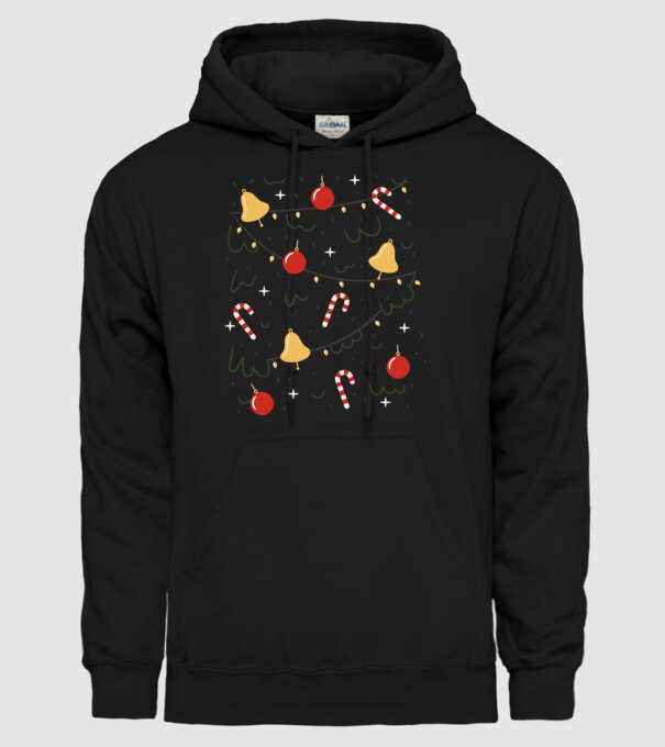 Decorații Crăciun model negru pe tricou