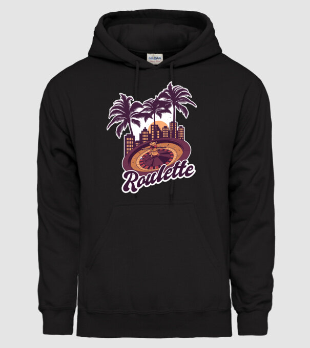 Casino Roulette model negru pe tricou