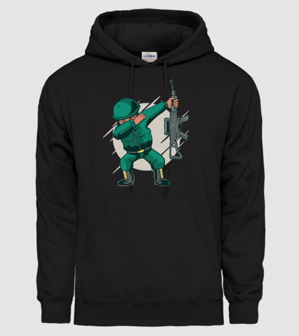 Soldat DAB model negru pe tricou