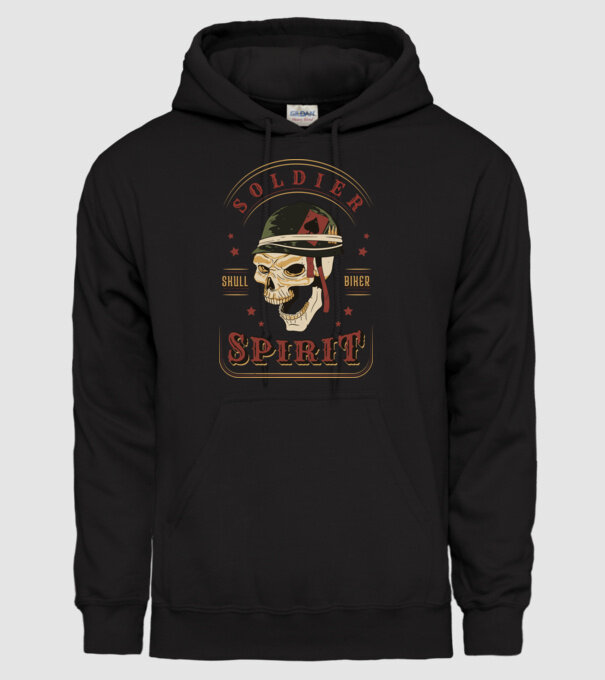 Soldat Craniu model negru pe tricou
