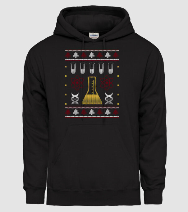 Pulover urât Chimie model negru pe tricou