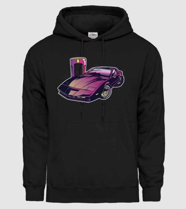 Kitt pe încărcător electric tricou amuzant model negru pe tricou