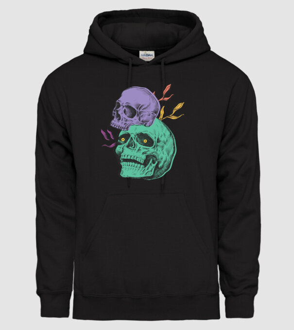 Cranii model negru pe tricou
