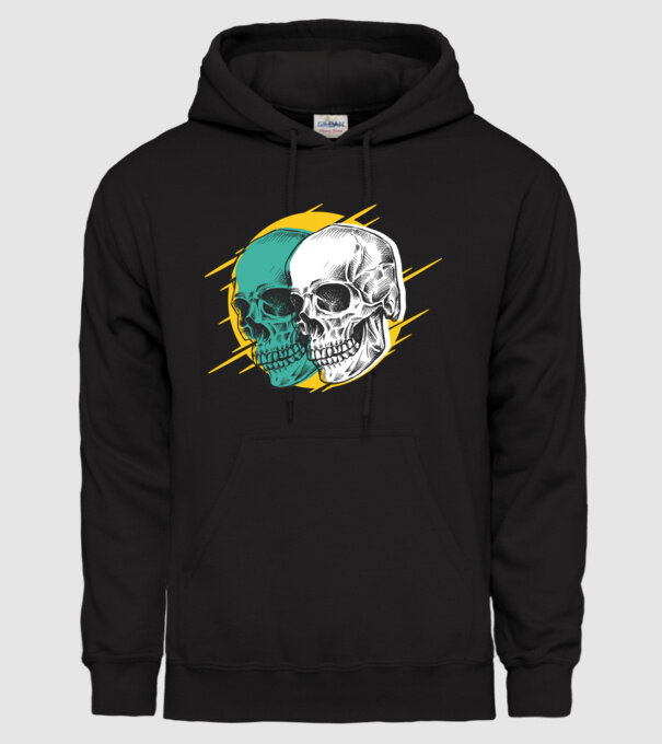 Cranii model negru pe tricou