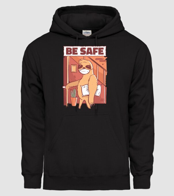 Leneș Be Safe model negru pe tricou