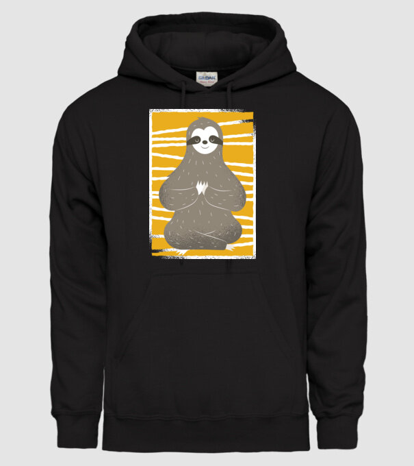 Yoga Leneș model negru pe tricou