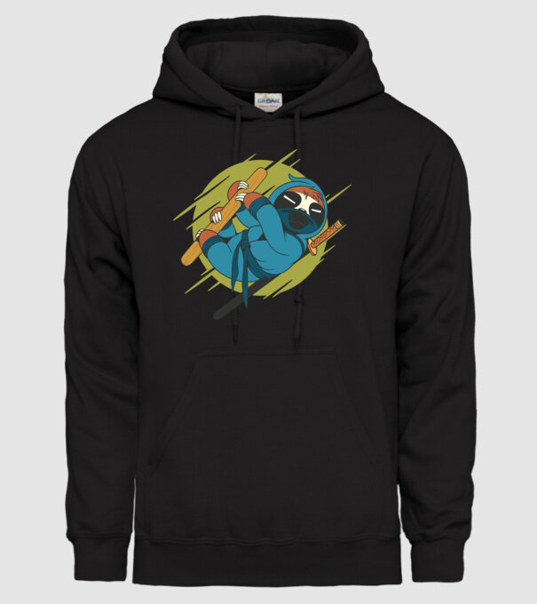 Ninja Leneș model negru pe tricou