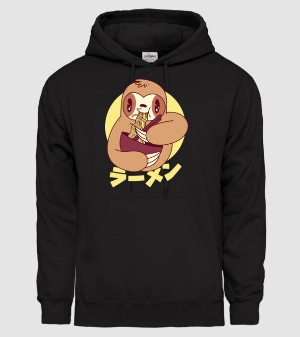 Ramen Leneș model negru pe tricou