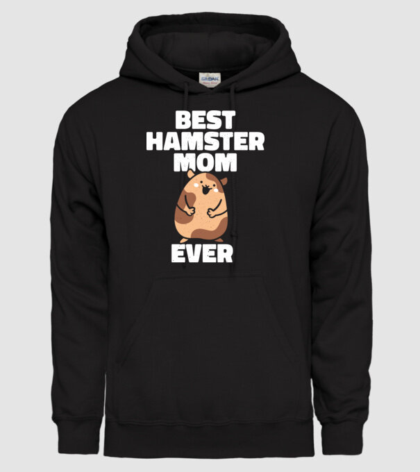 Cea mai bună mamă Hamster model negru pe tricou