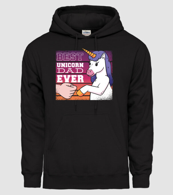 Cel mai bun Tată Unicorn model negru pe tricou