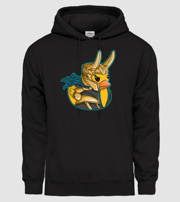 Rață Loki model negru pe tricou