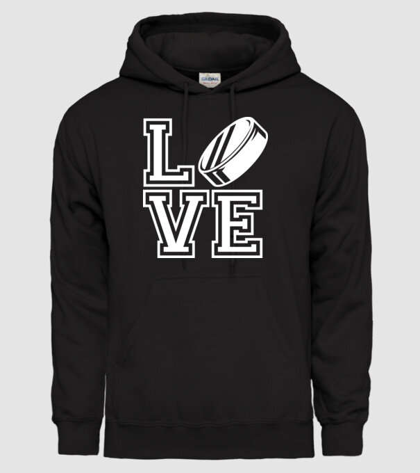Love hochei model negru pe tricou