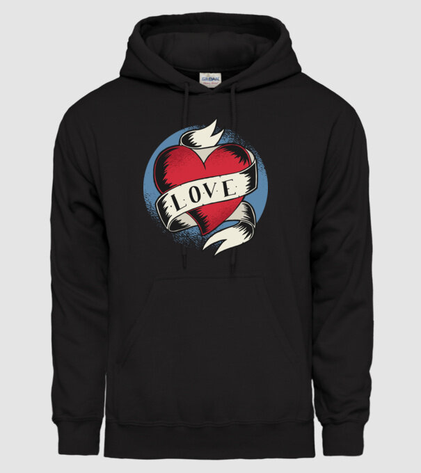 'Love Tatuaj pentru Valentine''s Day' model negru pe tricou
