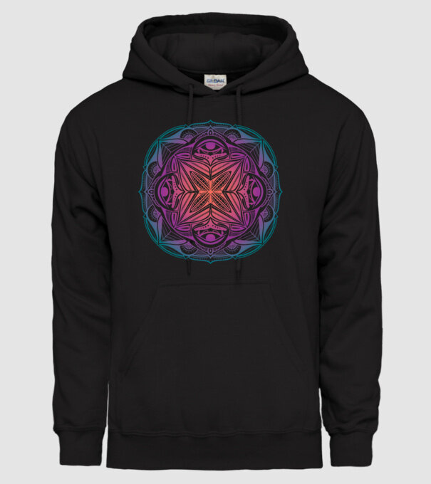 Mandala model negru pe tricou