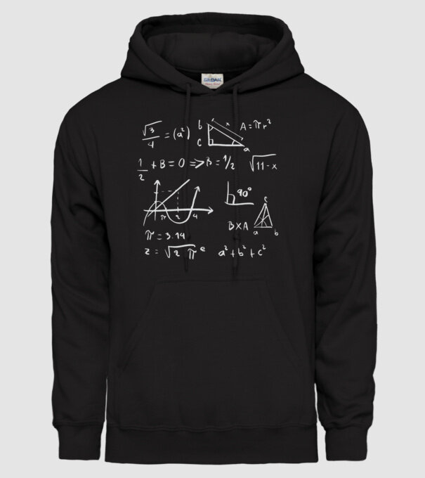Formule matematice model negru pe tricou
