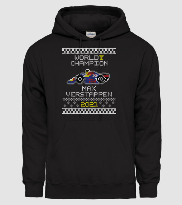 Max Verstappen campion mondial Formula 1 model negru pe tricou